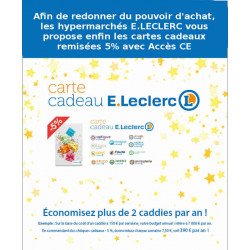 -5% carte cadeau Leclerc